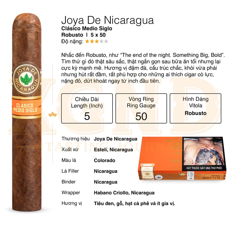 Joya De Nicaragua Clasico Medio Siglo Robusto