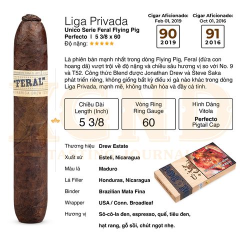 Cigar Liga Privada Unico Feral Flying Pig - Xì Gà Chính Hãng