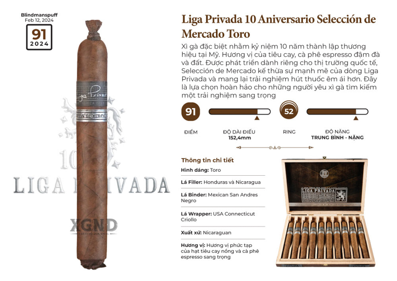 Cigar Liga Privada 10 Aniversario Selección de Mercado Toro
