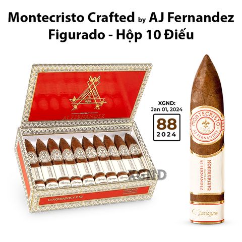 Cigar Montecristo Crafted by AJ Fernandez Figurado - Xì Gà Chính Hãng