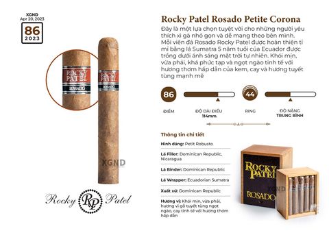 Cigar Rocky Patel Rosado Petite Corona - Xì Gà Chính Hãng