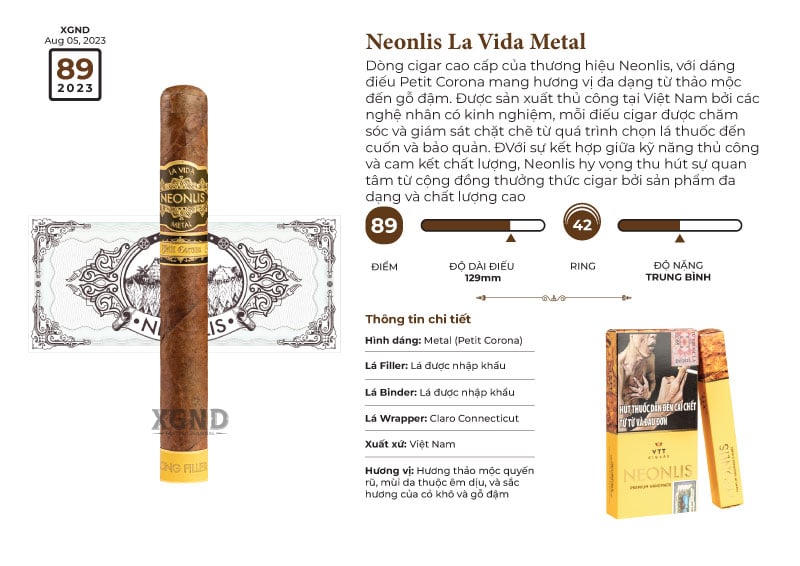 Cigar Neonlis La Vida Metal - Xì Gà Chính Hãng