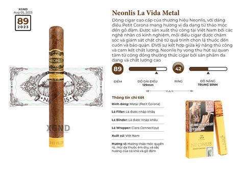 Cigar Neonlis La Vida Metal - Xì Gà Chính Hãng