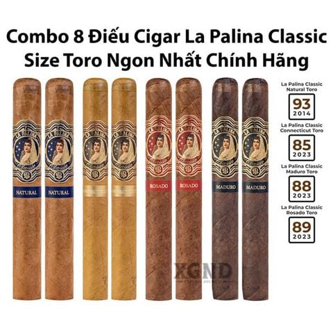 Combo 8 Điếu Cigar La Palina Classic Size Toro Ngon Nhất Chính Hãng