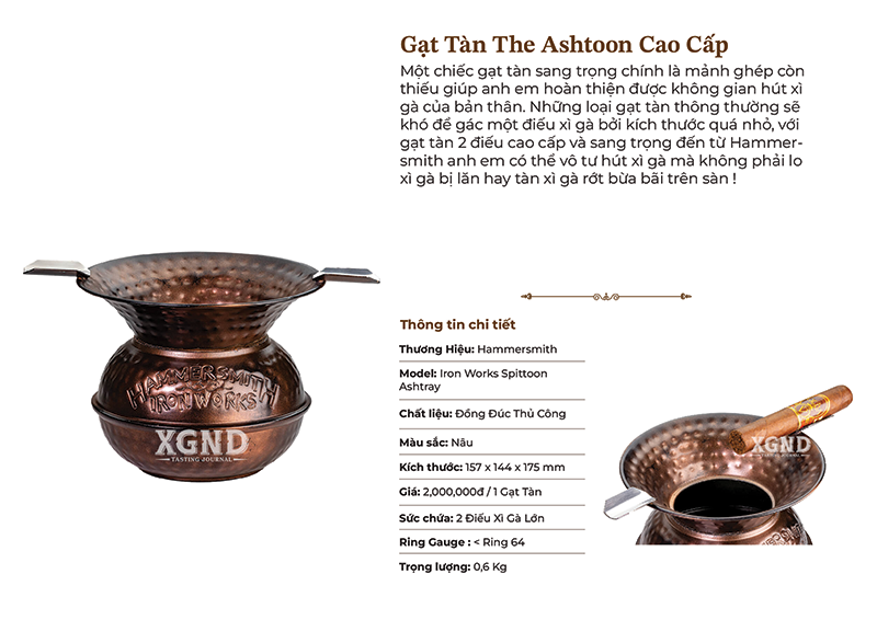 Bán Gạt Tàn Cigar Cao Cấp Hammersmith Iron Works Spittoon Ashtray