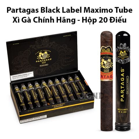 Cigar Partagas Black Label Maximo Tube - Xì Gà Chính Hãng