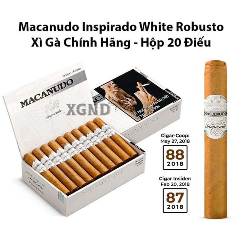 Cigar Macanudo Inspirado White Robusto - Xì Gà Chính Hãng