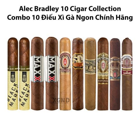 Cigar Alec Bradley 10 Cigar Collection - Combo 10 Điếu Xì Gà Ngon Chính Hãng