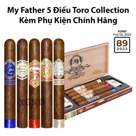 Cigar My Father 5 Điếu Toro Collection Kèm Phụ Kiện - Xì Gà Chính Hãng