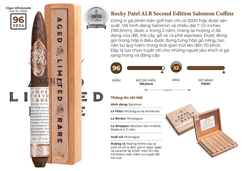 Cigar Rocky Patel ALR Second Edition Salomon Coffins - Xì Gà Chính Hãng