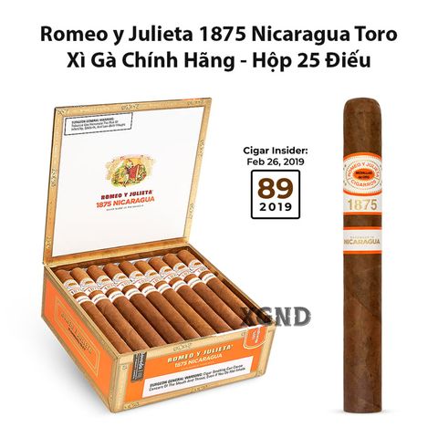 Cigar Romeo y Julieta 1875 Nicaragua Toro - Xì Gà Chính Hãng