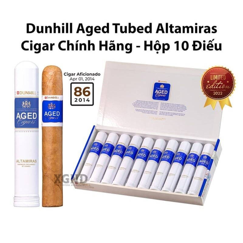 Cigar Dunhill Aged Tubed Altamiras - Hộp Xì Gà Dominica Chính Hãng