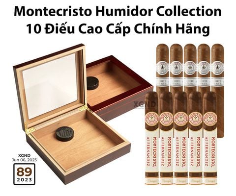 Cigar Montecristo Humidor Collection 10 Điếu Cao Cấp - Xì Gà Chính Hãng