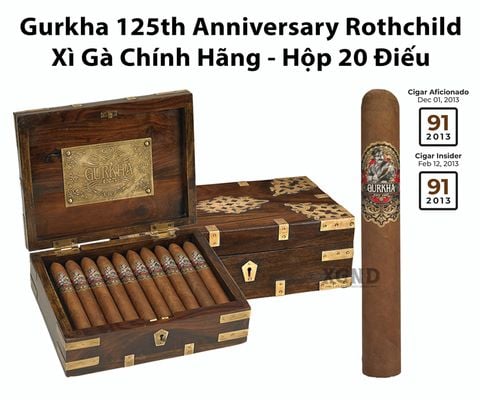 Cigar Gurkha 125th Anniversary Rothchild - Xì Gà Chính Hãng