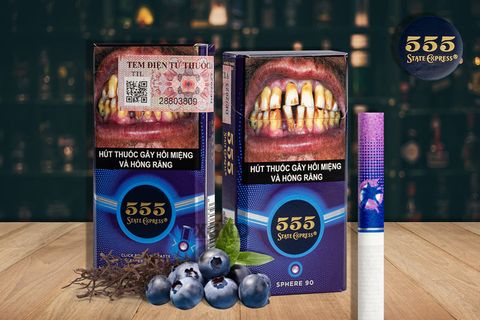 Thuốc Lá 555 State Express Sphere 90 - Thuốc Lá Bấm Việt Quất