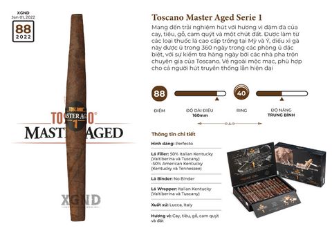 Cigar Toscano Master Aged Serie 1 - Xì Gà Chính Hãng