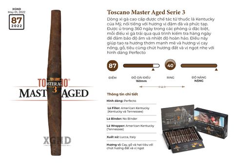 Cigar Toscano Master Aged Serie 3 - Xì Gà Chính Hãng