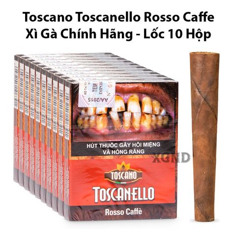 Cigar Mini Toscano Toscanello Rosso Caffè - Xì Gà Sữa Chính Hãng