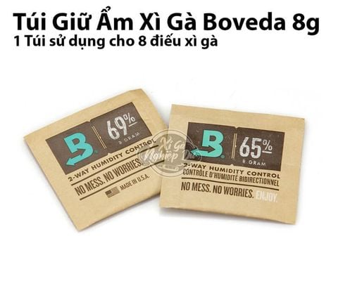 Gói Giữ Ẩm Xì Gà Boveda 8g - Độ Ẩm 69 Và 65 - Phụ Kiện Hút Ẩm Cho Xì Gà