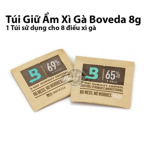 Gói Giữ Ẩm Xì Gà Boveda 8g - Độ Ẩm 69 Và 65 - Phụ Kiện Hút Ẩm Cho Xì Gà