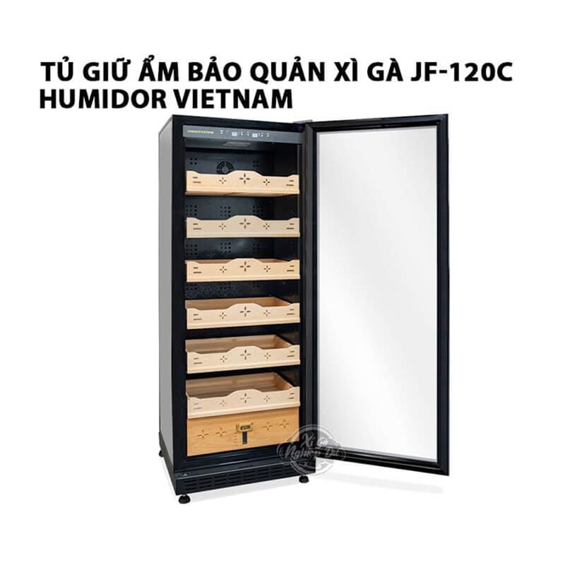 Tủ Ủ Xì Gà Chuyên Dụng JF-120C - Humidor Điện Tủ Bảo Quản Xì Gà