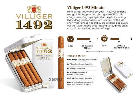 Cigar Villiger 1492 Minuto - Xì Gà Chính Hãng