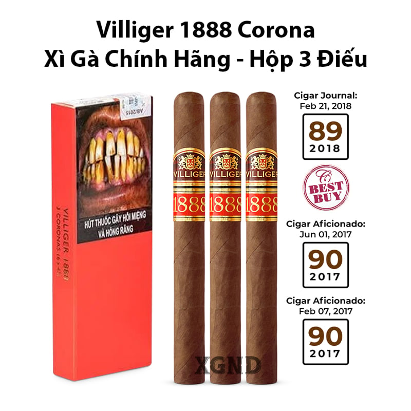 Cigar Villiger 1888 Corona - Xì Gà Dominica Chính Hãng