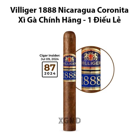 Cigar Villiger 1888 Nicaragua Coronita - Xì Gà Chính Hãng