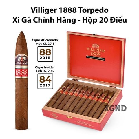 Cigar Villiger 1888 Torpedo - Xì Gà Dominica Chính Hãng