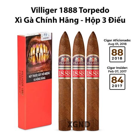 Cigar Villiger 1888 Torpedo - Xì Gà Dominica Chính Hãng