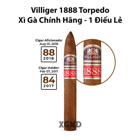 Cigar Villiger 1888 Torpedo - Xì Gà Dominica Chính Hãng