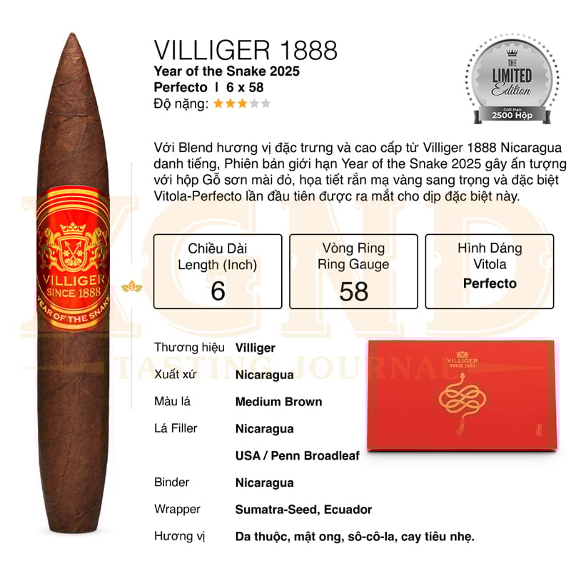 Villiger 1888 Perfecto Year Of The Snake Limited Edition 2025