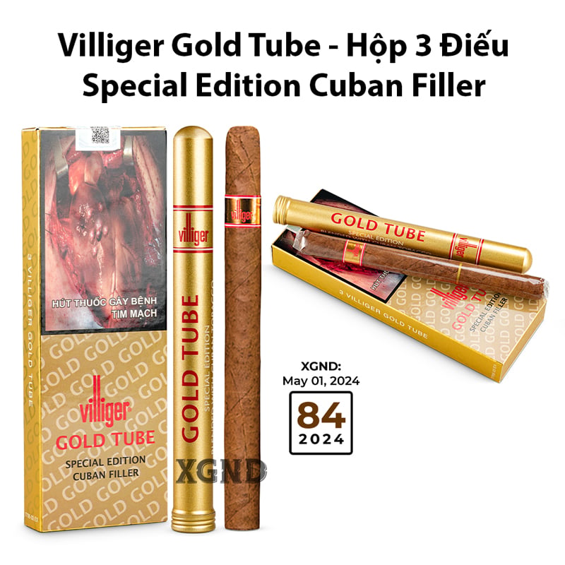 Cigar Villiger Gold Tube Special Edition Cuban Filler - Xì gà Chính Hãng