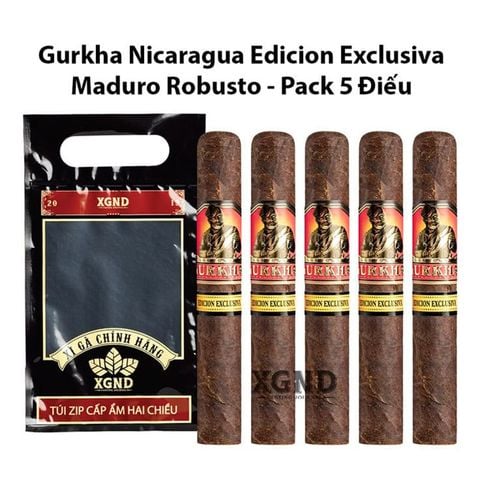 Cigar Gurkha Nicaragua Edicion Exclusiva Maduro Robusto - Xì Gà Chính Hãng