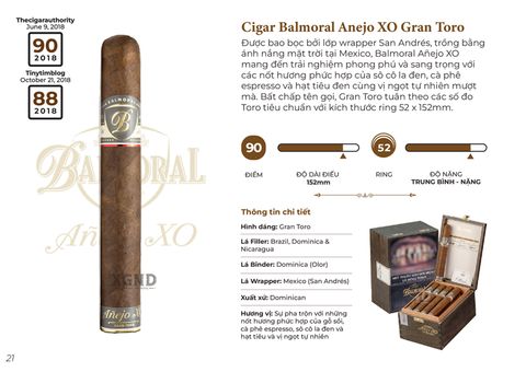 Cigar Balmoral Anejo XO Gran Toro - Xì Gà Chính Hãng