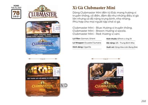 Clubmaster Mini Red - Xì gà Mini Đức Chính hãng