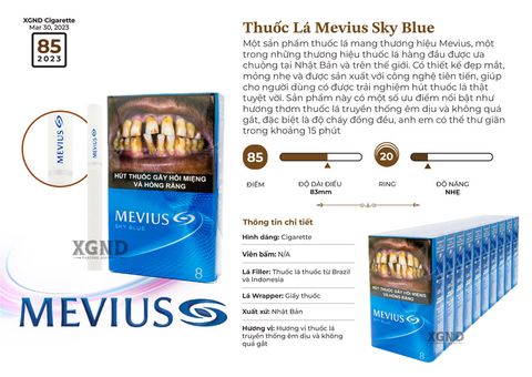 Thuốc Lá Mevius 8 Sky Blue - Thuốc Lá Chính Hãng