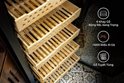 Tủ Bảo Quản Xì Gà XGND JF-288C - Humidor Điện Ủ Cigar Chuyên Dụng