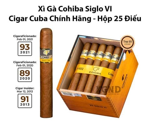 Cigar Cuba Cohiba Siglo 6 VI - Xì Gà Cuba Chính Hãng