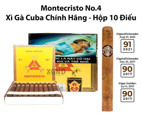 Cigar Montecristo No 4 - Xì Gà Cuba Chính Hãng