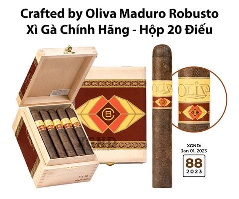 Cigar Crafted by Oliva Maduro Robusto - Xì Gà Chính Hãng