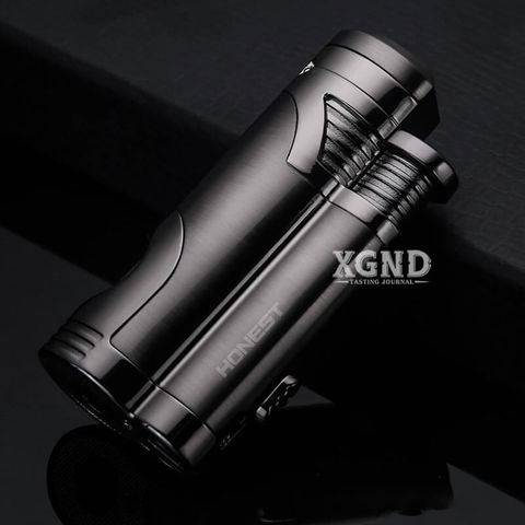 Bật Lửa Khò Xì Gà 2 Tia Honest Có Đục - Phụ Kiện Xì Gà Chuyên Dụng