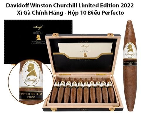 Cigar Davidoff Winston Churchill Limited Edition 2022 - Xì Gà Chính Hãng - Hộp 10 Điếu