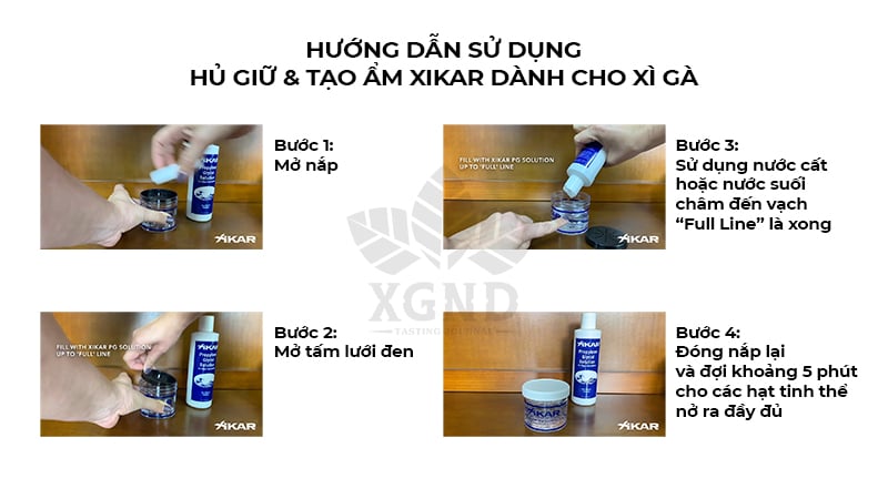 Hũ Cấp Ẩm Xì Gà Xikar Crystal Humidifier 2oz Chính Hãng