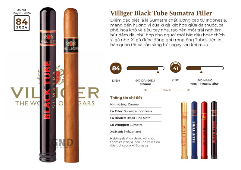 Cigar Villiger Black Tube Sumatra Filler - Xì Gà Chính Hãng