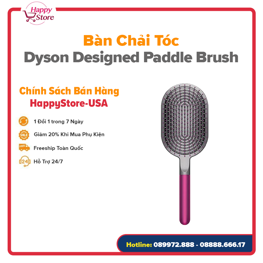 [Phụ kiện chính hãng] Bàn Chải Tóc Dyson Designed Paddle brush