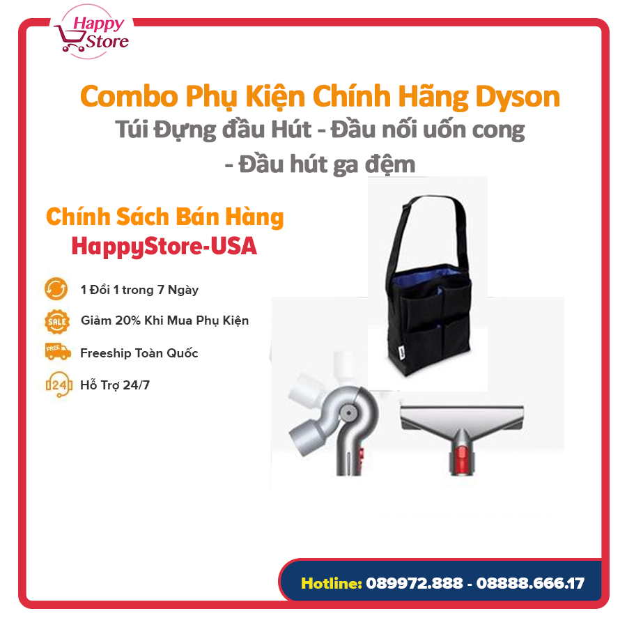 [Phụ kiện chính hãng] Combo 3 phụ kiện chính hãng Dyson