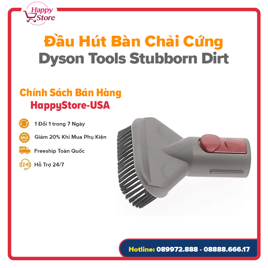[Phụ Kiện Chính Hãng] -  Đầu hút bàn chải cứng máy hút bụi Dyson tools Stubborn Dirt Brush