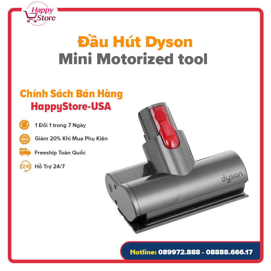 [Phụ Kiện Chính Hãng] - Đầu hút Dyson Mini Motorized tool - Đầu hút con lăn mini máy hút bụi Dyson