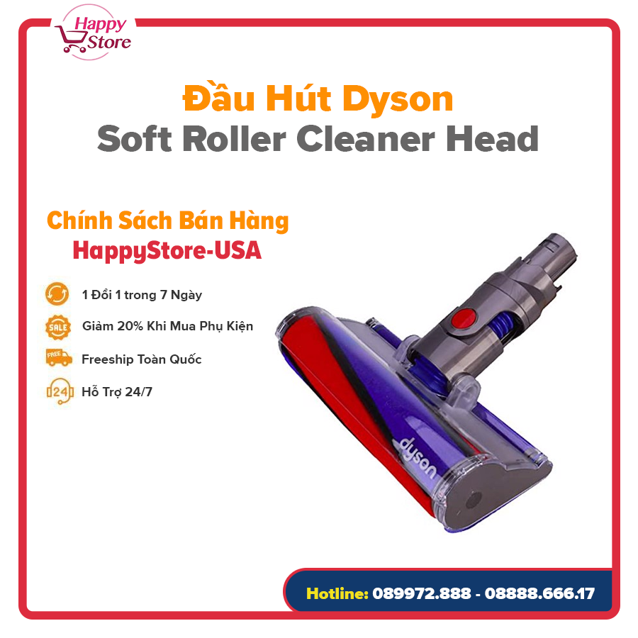 [Phụ Kiện Chính Hãng] - Đầu Hút Dyson Soft Roller Cleaner Head - Đầu hút con lăn mềm